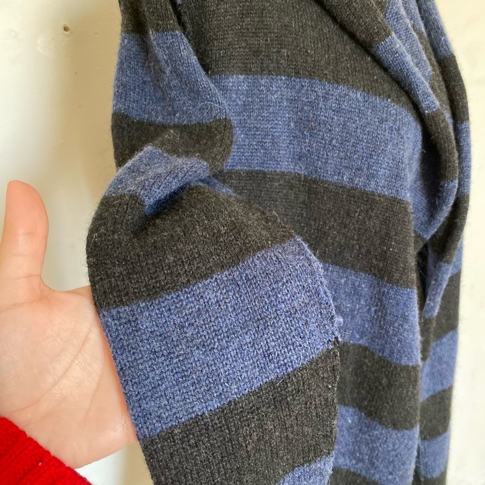 Vince Navy and Black Striped Cardigan wool alpaca & cashmere blended size s - Picture 6 of 10
